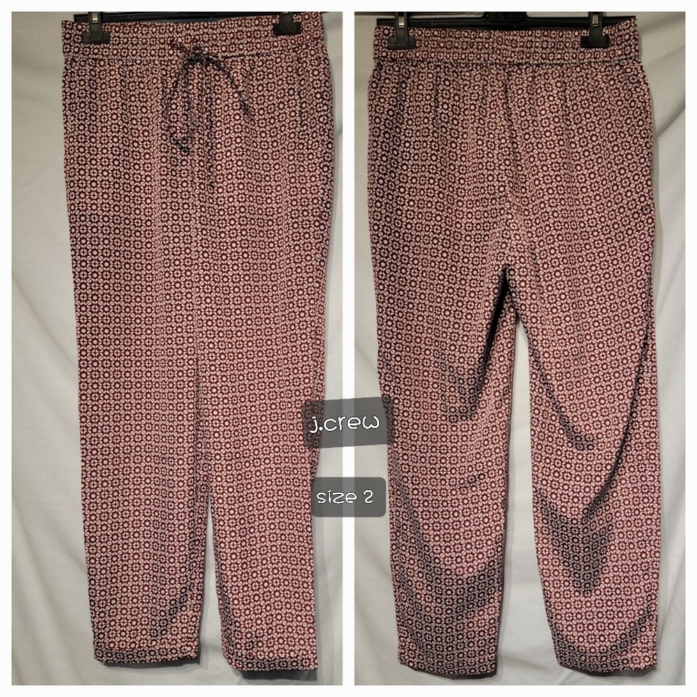 j crew geo print pants size 2